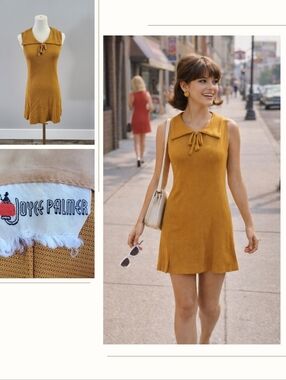 Vintage 60s 70s MOD Joyce Palmer Mini Dress